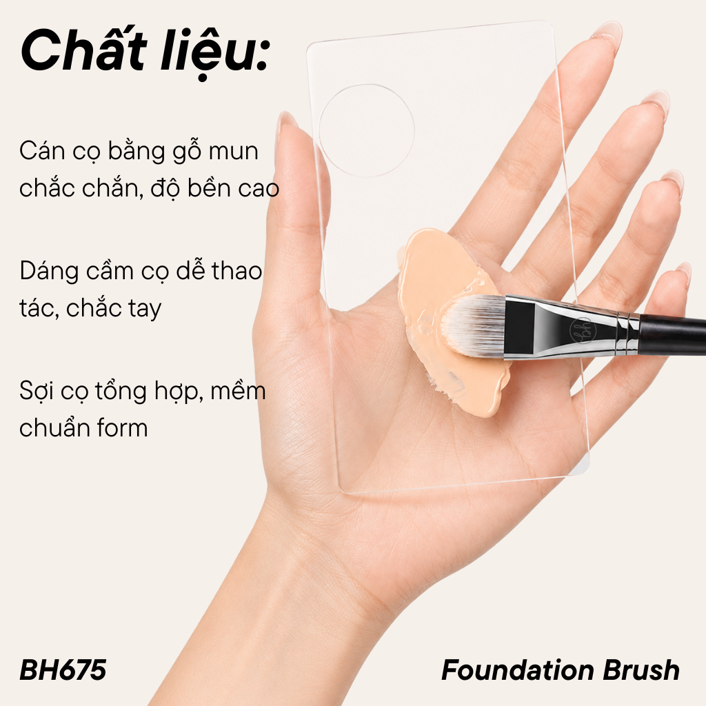 Cọ Tán Nền BH Cosmetics Foundation Brush BH675